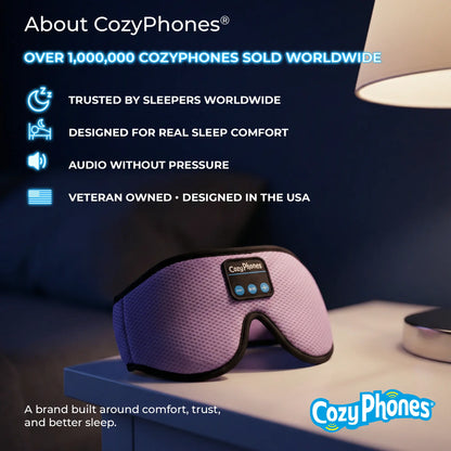 Bluetooth Sleep Mask with Headphones – 3D Contoured Memory Foam Eye Mask, Wireless Eye Mask for Sleeping, Adjustable Sleep Headphones, Bluetooth 5.4, 14H Playtime