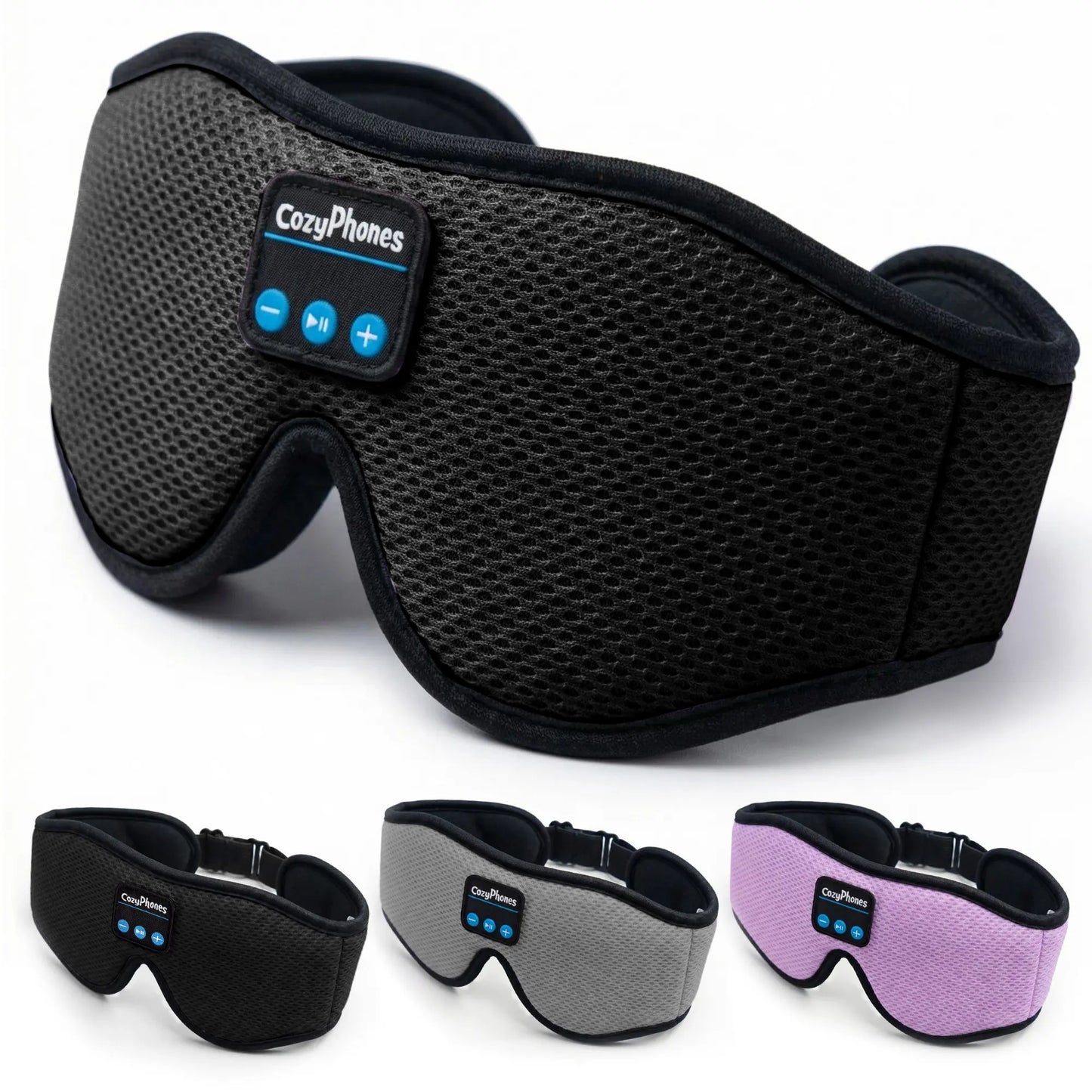 Bluetooth Sleep Mask with Headphones – 3D Contoured Memory Foam Eye Mask, Wireless Eye Mask for Sleeping, Adjustable Sleep Headphones, Bluetooth 5.4, 14H Playtime